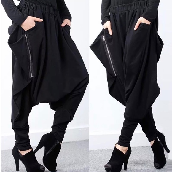 Harem Pants Drape oversized crotch Hip Hop Pants - Picture 3 of 3